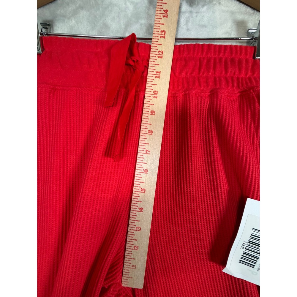 New Zyia Active Don't Wake Me Thermal Joggers Large Red Lounge Pants Pajamas - Picture 6 of 13